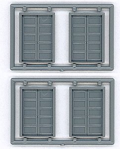 Double Doors - 5 Panel pkg(4) -- 54 x 80` (Fits .66 x .975` Opening), HO, Tichy Train Group 8124