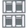 Doors - pkg(4) -- Baggage Door With Transom, N, Tichy Train Group 2515