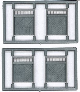 Doors - pkg(4) -- Baggage Door With Transom, N, Tichy Train Group 2515