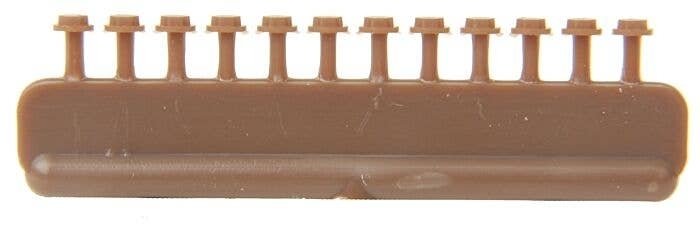 Nut, Bolt & Washer Detail -- 4-1/2` Hex Bolt w/7` Washer, Styrene, Rust Color, pkg(96), HO, Tichy Train Group 8270