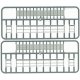 Open-Great Platforms with Handrails pkg(2) -- Each: 3/8 x 3-7/8′ 1 x 9.8cm, HO, Tichy Train Group 8001