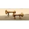 Air Horns (Unpainted Brass Casting) -- Leslie A-200 Standard for F Units (1 Pair), HO, Cal Scale 542
