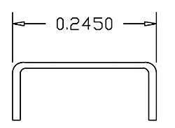 Grab Irons (.012` Wire) -- Scale 21` Straight - pkg(20), HO, Cal Scale 508
