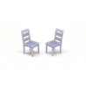 Common Dining Chairs -- Unpainted, HO, ALL SCALE MINIATURES 8711019