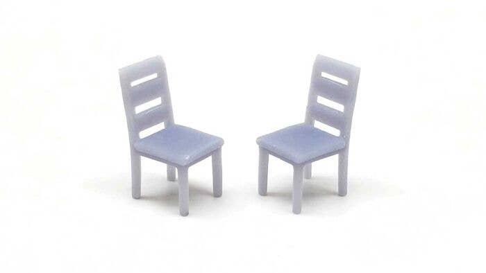 Common Dining Chairs -- Unpainted, HO, ALL SCALE MINIATURES 8711019