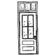 Factory Front Door w/Transom for Masonry Buildings -- Scale 39 x 92′ 99.1 x 234cm pkg(2, HO, Grandt Line Products Inc 5139