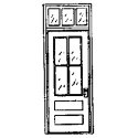 Factory Front Door w/Transom for Masonry Buildings -- Scale 39 x 92′ 99.1 x 234cm pkg(2, HO, Grandt Line Products Inc 5139