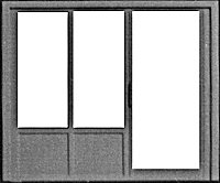 Doors -- Window/Door Combo, HO, Pikestuff 1105