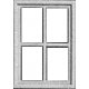 Windows -- Four-Pane, HO, Pikestuff 2103