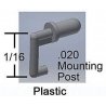Locomotive Door Handles - Plastic -- 5-1/2 x 3/4′ 14 x 1.9cm pkg(16), HO, Cal Scale 190731