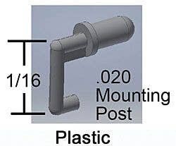 Locomotive Door Handles - Plastic -- 5-1/2 x 3/4′ 14 x 1.9cm pkg(16), HO, Cal Scale 190731