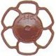 Champion Peacock Type Brake Wheels pkg(8) -- Red Oxide, HO, Kadee Quality Products 2034