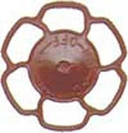 Champion Peacock Type Brake Wheels pkg(8) -- Red Oxide, HO, Kadee Quality Products 2034