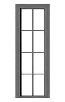 4 Over 4 Double-Hung Window with Precut Glazing -- 24 x 82′ pkg(6), O, Tichy Train Group 2085