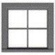 4-Pane Work Car Window w/Precut Glazing -- 36 x 36` Scale, Fits .65 x .63` Opening pkg(4), S, Tichy Train Group 3535