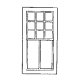 Rio Grande Southern-Style Depot Windows -- 2/9 Light, 36 x 76′, O, Grandt Line Products Inc 3725