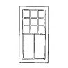Rio Grande Southern-Style Depot Windows -- 2/9 Light, 36 x 76′, O, Grandt Line Products Inc 3725