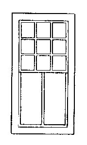 Rio Grande Southern-Style Depot Windows -- 2/9 Light, 36 x 76′, O, Grandt Line Products Inc 3725