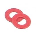 Insulating Fiber Washers pkg(48) -- .015′ .04cm Thick (red), All Scales, Kadee Quality Products 208