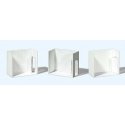 Room Interior Walls -- White pkg(3), HO, Preiser Kg 19652