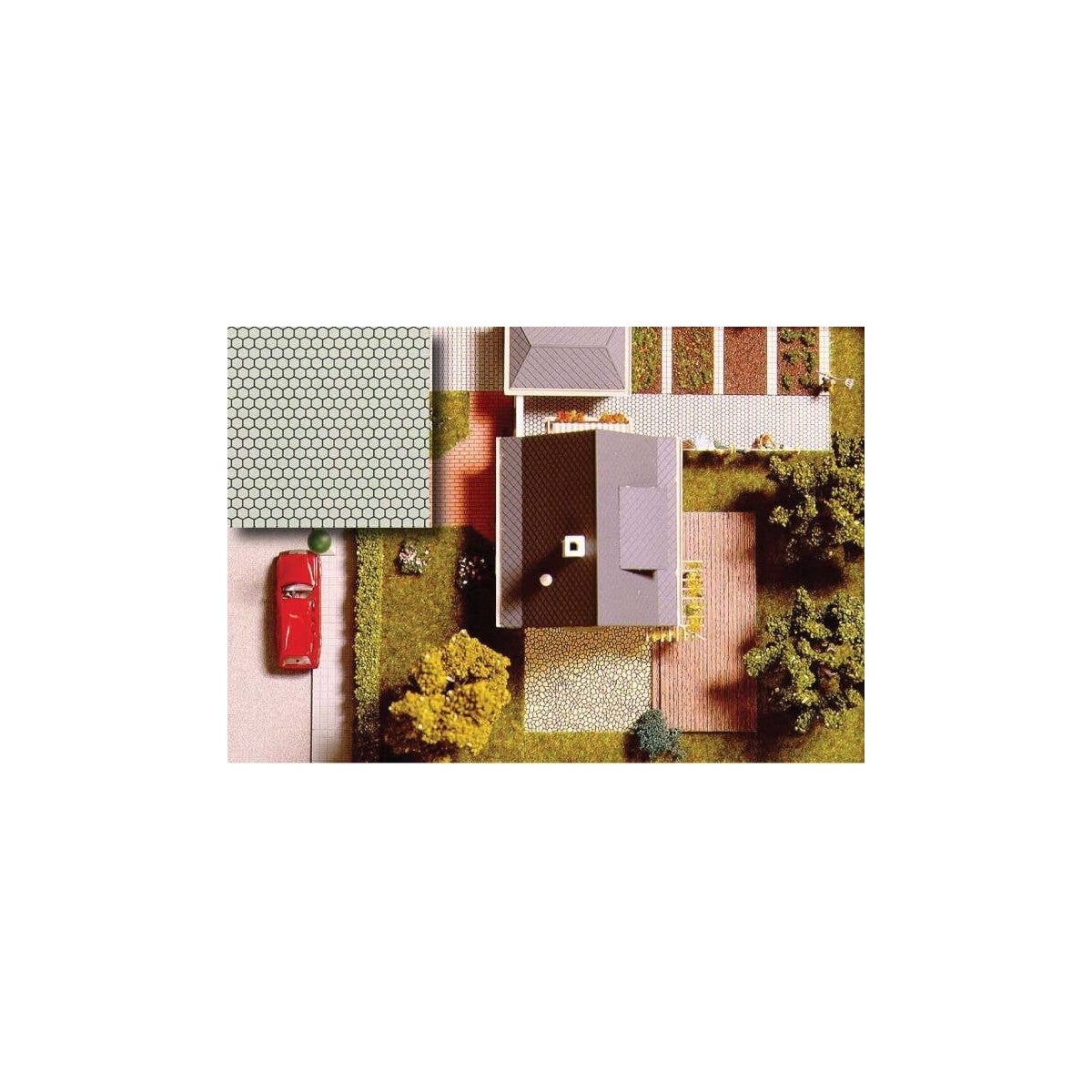 Flexible Wall Sheets (Plastic) -- Hex Stone, HO, Busch Gmbh & Co Kg 7036