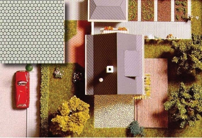 Flexible Wall Sheets (Plastic) -- Hex Stone, HO, Busch Gmbh & Co Kg 7036