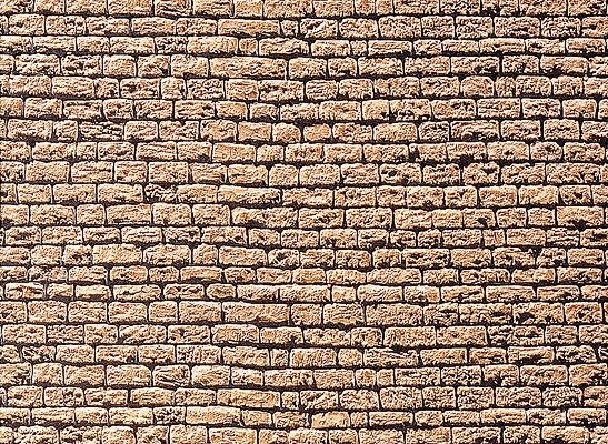 Embossed Panel Building Material Sheet -- Cut Stone (limestone), HO, Faller Gmbh 170620