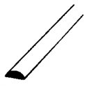 Styrene Half-Round Rods -- .040 O.D. x 10′ Long pkg(10), All Scales, Plastruct Inc 90880