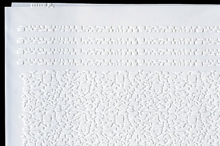 Model Builder`s Supply Line Styrene Sheets pkg(2) .020 x 11 x 14` -- Random Stone, HO, The N Scale Architect 50050