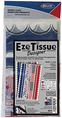 Eze Tissue for Aircraft - 29-1/2 x 19-11/16′ 75 x 50cm -- Designer Graphics pkg(2), All Scales, Deluxe Materials Ltd BD79