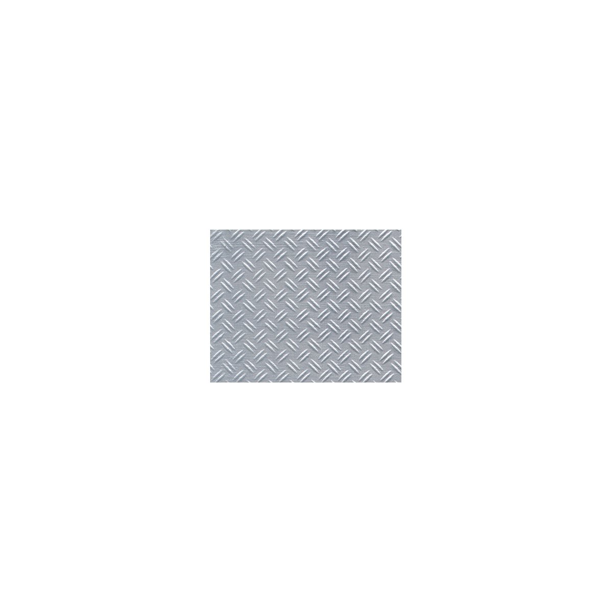 Patterned Sheets - Safety Tread - Double Diamond Plate - .020 x 7 x 12′ pkg -- White - .18, All Scales, Plastruct Inc 91683