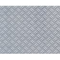 Patterned Sheets - Safety Tread - Double Diamond Plate - .020 x 7 x 12′ pkg -- White - .18, All Scales, Plastruct Inc 91683