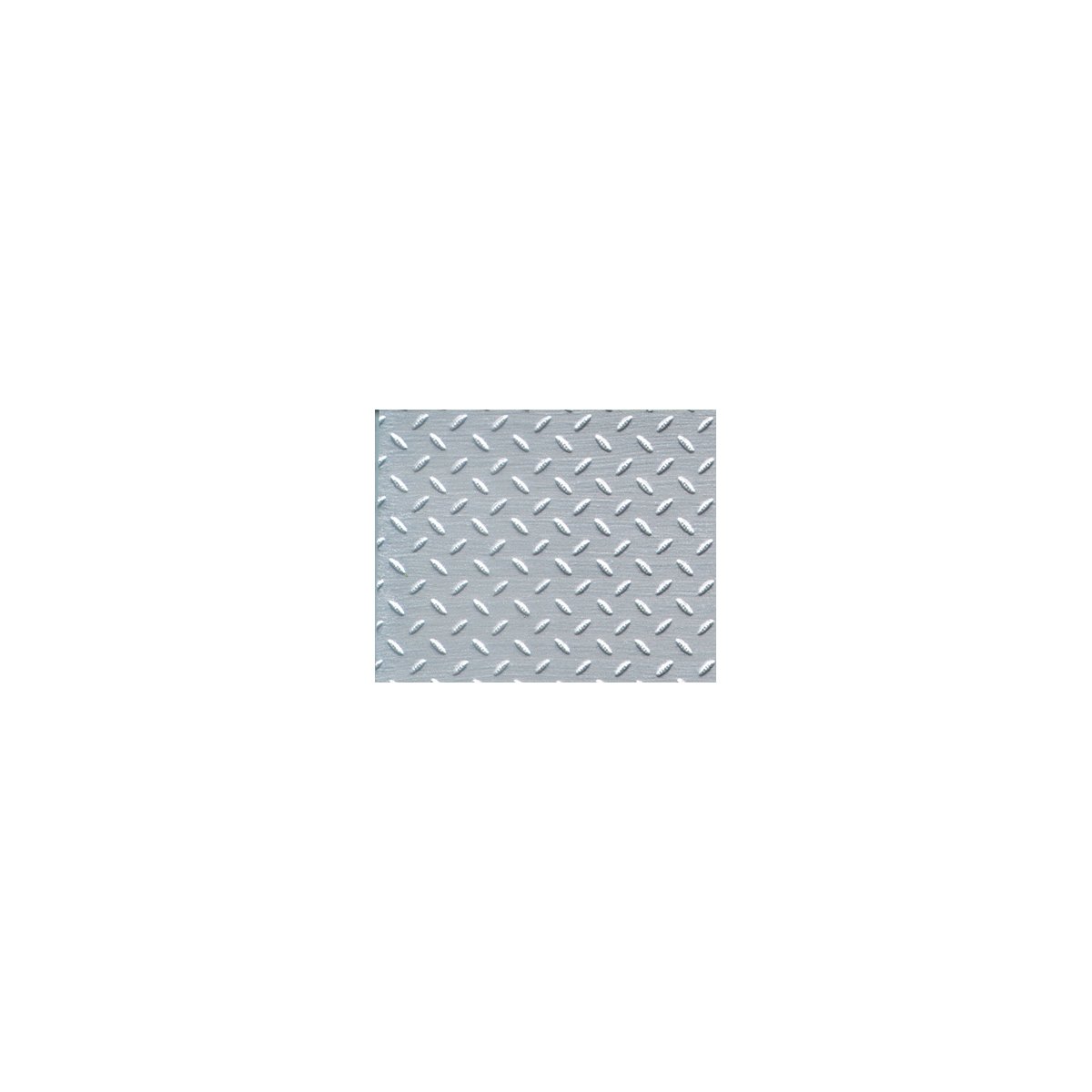 Patterned Sheets - Safety Tread - Single Diamond Plate - .020 x 7 x 12′ pkg -- White - .12, All Scales, Plastruct Inc 91686