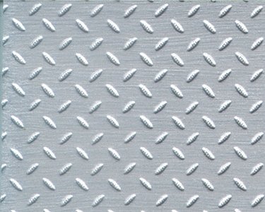 Patterned Sheets - Safety Tread - Single Diamond Plate - .020 x 7 x 12′ pkg -- White - .12, All Scales, Plastruct Inc 91686