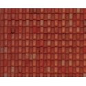 Patterned Sheets - Roofing - Spanish Tile - .020 x 7 x 12` pkg(2) -- .125` Red Tiles, O, Plastruct Inc 91637