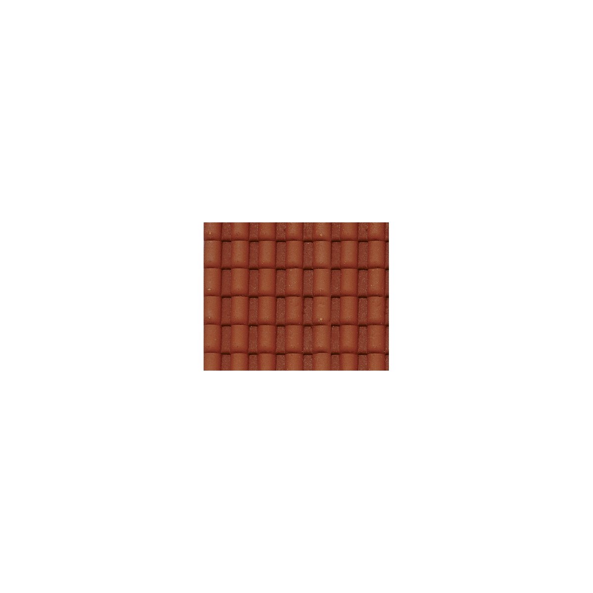 Patterned Sheets - Roofing - Spanish Tile - .020 x 7 x 12` pkg(2) -- .250` Red Tiles, G, Plastruct Inc 91632