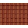 Patterned Sheets - Roofing - Spanish Tile - .020 x 7 x 12` pkg(2) -- .250` Red Tiles, G, Plastruct Inc 91632