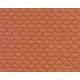 Patterned Sheets - Roofing - Scalloped Tile - .020 x 7 x 12` pkg(2) -- .250` Red Tiles, O, Plastruct Inc 91651