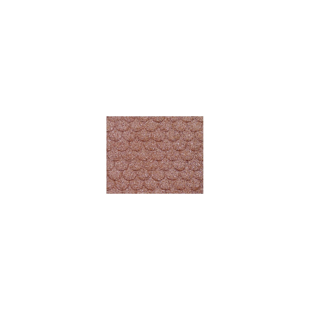 Patterned Sheets - Roofing - Scalloped Tile - .020 x 7 x 12` pkg(2) -- .375` Red Tiles, G, Plastruct Inc 91654