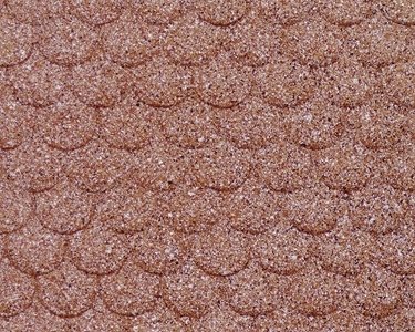 Patterned Sheets - Roofing - Scalloped Tile - .020 x 7 x 12` pkg(2) -- .375` Red Tiles, G, Plastruct Inc 91654