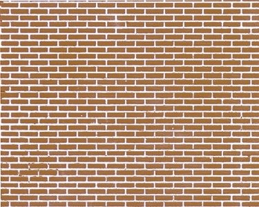 Patterned Sheets - Brick - .020 x 7 x 12` pkg(2) -- .187` Red Bricks, O, Plastruct Inc 91613