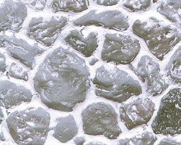 Patterned Sheets - Stone - Round Field Stone - .020 x 7 x 12` pkg(2) -- ,810` Beige Stones, 1/12, Plastruct Inc 91591