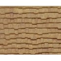 Patterned Sheets - Roofing - Wood Shake Shingles - .020 x 7 x 12` pkg(2) -- .250` Beige Shingles, O, Plastruct Inc 91655