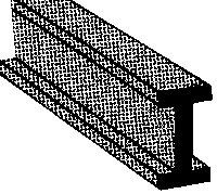 ABS I Beam -- 1/16 x 10′ .16 x 25.4cm pkg(10), HO, Plastruct Inc 90021