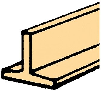 Wood Tees - 24` Long Strips -- 3/64 x 3/64` pkg(5), All Scales, Northeastern Scale Lumber 70510