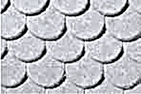 Patterned Plastic Sheet 2-Pack -- Scalloped-Edge Tile 7-1/2 x 12′ 19.1 x 30.5cm, HO, JTT Miniature Tree 97437