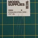 Stainless Steel Wire pkg(4) -- .012′ Diameter, HO, Detail Associates 3504