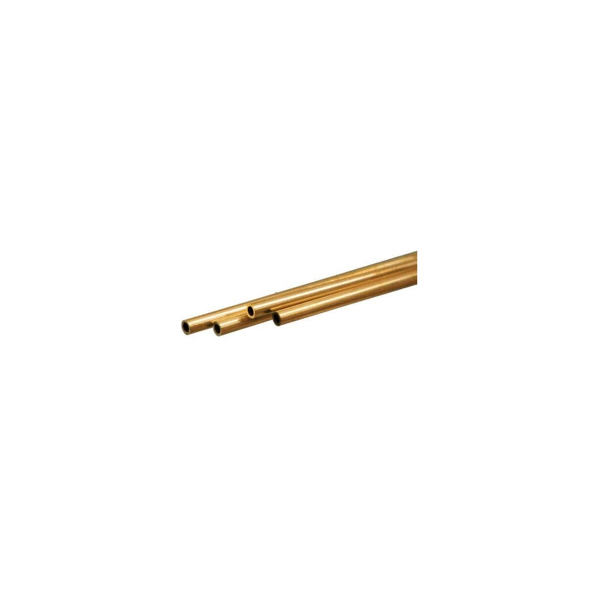 Round Brass Tube -- .12′ 3mm OD 0.45mm Wall x 300mm Long pkg(4), All Scales, K & S Engineering 9821
