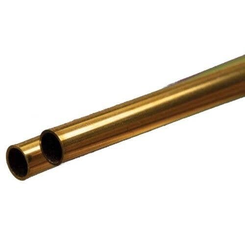 Round Brass Tube -- .24′ 6mm OD 0.45mm Wall x 300mm Long pkg(2), All Scales, K & S Engineering 9824