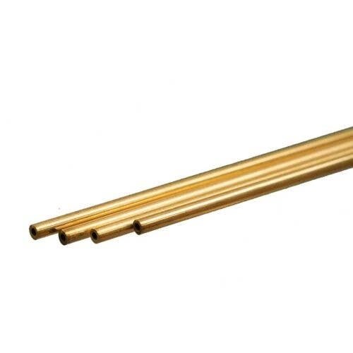 Round Brass Tube -- .08′ 2mm OD 0.45mm Wall x 300mm Long pkg(4), All Scales, K & S Engineering 9820